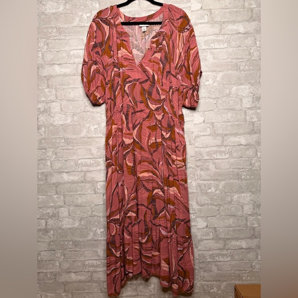 Ava & Viv Dresses & Skirts - 2X Ava & Viv Women's Flutter Short Sleeve Maxi Empire Waist Dress